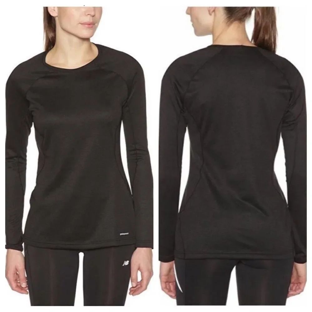 Patagonia Capilene 3 Midweight Baselayer Black Long Sleeve Tee Size Small